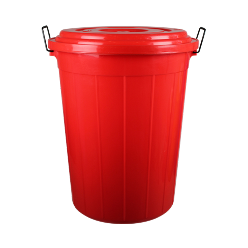 Plastic Drum With Lid (80 Ltr) (Red)